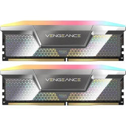 Corsair Vengeance 48GB (2x24GB) 8200Mhz CL40 XMP 3.0 RGB LED Silver DDR5 Desktop RAM Memory Kit