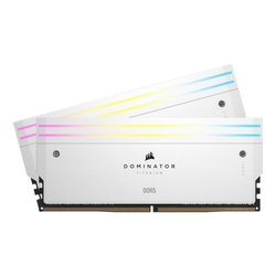 Corsair DOMINATOR TITANIUM 32GB (2x16GB) 7200MHz CL34 XMP 3.0 RGB LED Black DDR5 White Desktop RAM Memory Kit