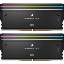 Corsair Dominator Titanium 64GB (2x32GB) 6400MHz CL32 XMP 3.0 RGB LED Black DDR5 Desktop RAM Memory Kit