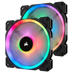 Corsair LL140 RGB 140mm Dual Light Loop RGB LED PWM Fan - 2 Fan Pack