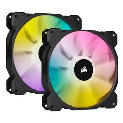 Corsair iCUE SP140 RGB ELITE Performance 140mm RGB LED Black PWM Case Fan 2 Pack