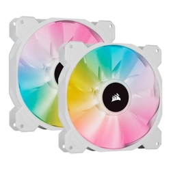 Corsair iCUE SP140 140mm RGB LED White PWM Case Fan Kit 2 Pack