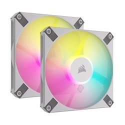 Corsair iCUE AF120 120mm RGB LED White PWM Case Fan 2 Pack