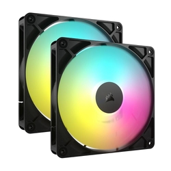 Corsair RS140 140mm RGB LED Black Case Fan 2 Pack