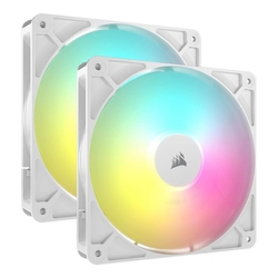 Corsair RS140 140mm ARGB LED White PWM Case Fan Kit 2 Pack