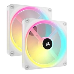 Corsair iCUE LINK QX140 140mm RGB LED White PWM Case Fan Kit 2 Pack