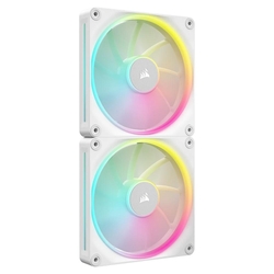 Corsair iCUE LINK LX140 White 140mm RGB LED White PWM Case Fan Kit 2 Pack