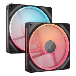 Corsair iCUE LINK LX140 140mm RGB LED Black PWM Case Fan Kit 2 Pack