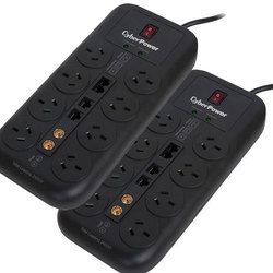 2x CyberPower Home Theater 8 Port Surge Protector