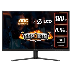 AOC CQ32G4E 31.5" QHD VA 180Hz 0.5ms HDR Adaptive-Sync Curved Gaming Monitor