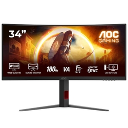 AOC CU34G4 34" WQHD VA 180Hz 1ms HDR Adaptive-Sync Curved Gaming Monitor
