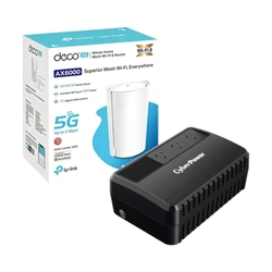 Bundle -- TP-Link Deco X80-5G AX6000 MU-MIMO WiFi 6 Modem Router+ CyberPower BU 330W 550VA 3 Outlets UPS