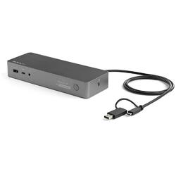 StarTech USB-C & USB-A Hybrid Universal Laptop Docking Station HDMI DisplayPort 4K 100W PD
