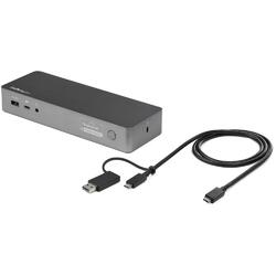 StarTech USB-C & USB-A Hybrid Universal Laptop Docking Station HDMI DisplayPort Dual 4K 60W PD