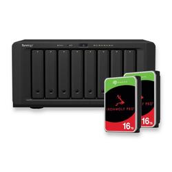 Bundle -- Synology DiskStation DS1821+ 8 Bay Diskless NAS+2xSeagate IronWolf Pro 16TB HDD