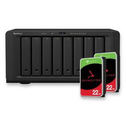 Bundle -- Synology DiskStation DS1821+ 8 Bay Diskless NAS+2xSeagate IronWolf Pro 22TB HDD