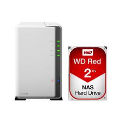 Synology DS220J+ NAS & WD Red 2TB NAS Drive