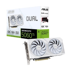 Asus GeForce Dual RTX 5060 Ti 16GB GDDR7 White OC Edition Graphics Card