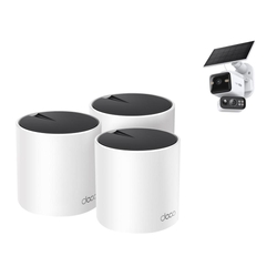 Bundle -- TP-Link Deco X55 (3 Pack) AX3000 Home WiFi Mesh Wi-Fi System + TP-Link TC93D KIT Solar Powered Surveillance Camera