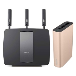 Linksys EA9200 AC3200 Tri-Band Wireless Router + Belkin MIXIT Metallic Power Pack 6600 mAh Gold