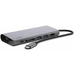 Belkin USB-C Multimedia Hub with USB-A USB-C HDMI Ethernet Card Reader