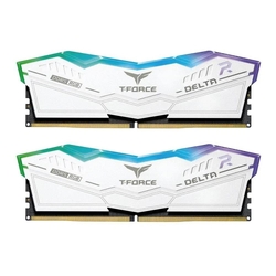 Team T-Force Delta 32GB (2x16GB) 6000MHz CL38 EXPO & XMP RGB LED White DDR5 Desktop RAM Memory Kit