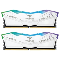 Team T-Force Delta 32GB (2x16GB) 6400MHz CL40 XMP 3.0 & EXPO RGB LED White DDR5 Desktop RAM Memory Kit