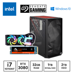 Gaming Express Intel Core i7 10700KF Seagate 1TB SSD RTX 3080 RGB PC + EKWB CPU Cooler