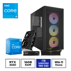 Gaming Express Intel i5 12400 RTX4060 16GB Samsung 980 1TB SSD 650W Win11 Gaming PC