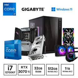Gaming Express Intel i7 12700KF RTX3070Ti 32GB Ram 1TB+512GB SSD 850W RGB Fans Win11 Gaming PC