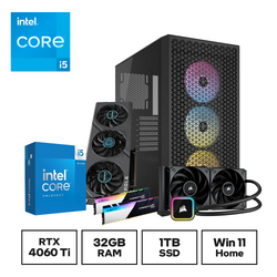 Gaming Express Intel i5 14600KF RTX 4060Ti 32GB RGB Ram 1TB SSD Liquid Cooler Win 11 Home  Gaming PC
