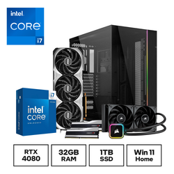 Gaming Express Intel i7 14700K RTX 4080 32GB Ram 1TB SSD Liquid Cooler Win 11 Home Gaming PC