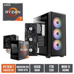 Gaming Express AMD R7 5800X3D RX 7900 XTX 1TB NVMe & 16GB DDR4 B550 Windows 11 RGB Gaming PC