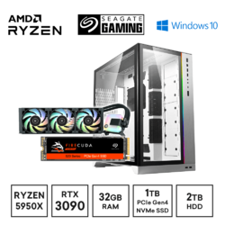 Gaming Express AMD Ryzen 9 5950X Seagate 1TB PCIe Gen4 SSD RTX 3090 RGB PC + EKWB CPU Cooler
