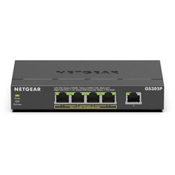 Netgear GS305P 5 Port PoE+ Unmanaged Rackmount Gigabit Network Switch