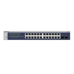 Netgear 24-Port Gigabit Ethernet Smart Switch with 2 Dedicated SFP Ports 24 Port Managed Rackmount Gigabit Network Switch