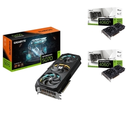 Bundle -- Gigabyte GeForce RTX 5070 Gaming OC 12G Graphics Card + 2x PNY GeForce RTX 4060 Ti 8GB Graphics Card