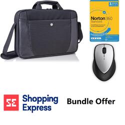 Bundle-HP 15.6" Essential Top Load Case Norton 360 3 Devices HP Envy Rechargeable Wirless Mouse
