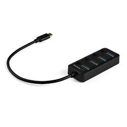 StarTech Portable USB-C to 4x  USB 3.0 Type-A Hub with Individual On/Off Port Switches