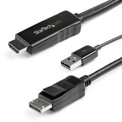 StarTech 2m HDMI to DisplayPort Adapter Cable M/M 4K USB Powered Black