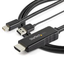 StarTech 2m HDMI to Mini DisplayPort Adapter Cable M/M 4K USB Powered Black