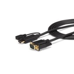 StarTech 1.8m HDMI to VGA Adapter Converter Cable M/M Black