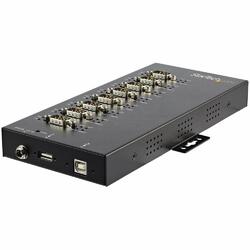 StarTech IP30 Rated 15kV ESD Protection Din Rail Mountable 8 Port Serial Hub USB to RS232/RS485/RS422 Adapter