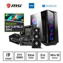 Intel Pro Gamer MSI i9-10900F 32GB RAM 2TB SSD RTX 3080 Gaming PC