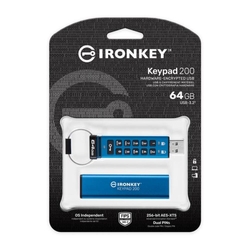 Kingston IronKey Keypad 200 Series 64GB 145MB/s USB 3.2 Flash Drive