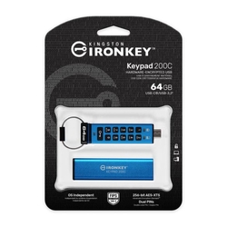 Kingston IronKey Keypad 200 Series 64GB 280MB/s USB Type-C Flash Drive