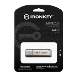 Kingston IronKey Locker+ 50 64GB 145MB/s USB 3.2 Flash Drive