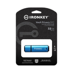 Kingston IronKey Vault Privacy 50 Series 32GB 250MB/s USB Type-C Flash Drive