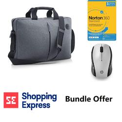 Bundle-HP 15.6" Value Top Load Case Norton 360 Internet Security 3 Devices HP Wireless Mouse 200