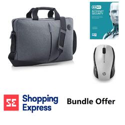 HP Bundle-HP Value 15.6" Top Load Laptop Bag Eset Internet Security 5 Devices HP Wireless Mouse